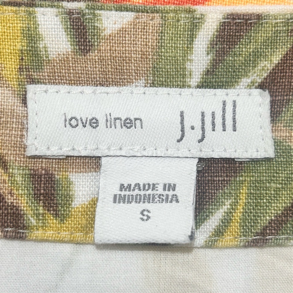 J. Jill Green and Orange V-Neck Sleeveless Mini Sundress - Picture 2 of 12
